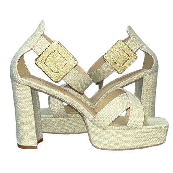 FTF Ankle Strap Wide-Width Block Heels - Picture 2 of 14